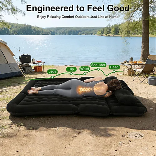 Vista 7 de Colchón de aire SUV, cama inflable para automóvil con 2 almohadas