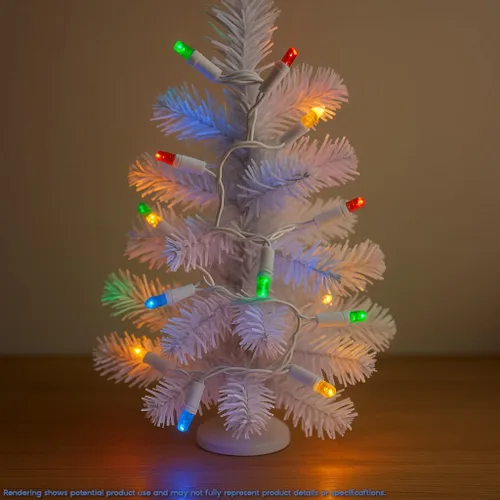 Vista 7 de Novelty Lights Luces LED Mini de Manualidades de 8.5 Pies con 20 Luces, LEDs Multicolor en Cable Blanco, Cable de 24 Pulgadas, Cadena de Luces
