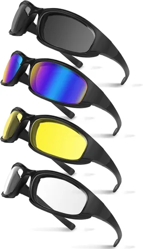 Vista 13 de Motorcycle Riding Glasses Motorcycle Goggles Padding Goggles Motorcycle Sunglasses UV Protection Dustproof Windproof