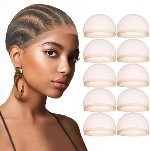 Vista 7 de MSCOCO Gorras de peluca para mujer, gorra de peluca HD para peluca frontal de encaje HD, gorra calva para pelucas, 4 piezas de gorras para pelucas