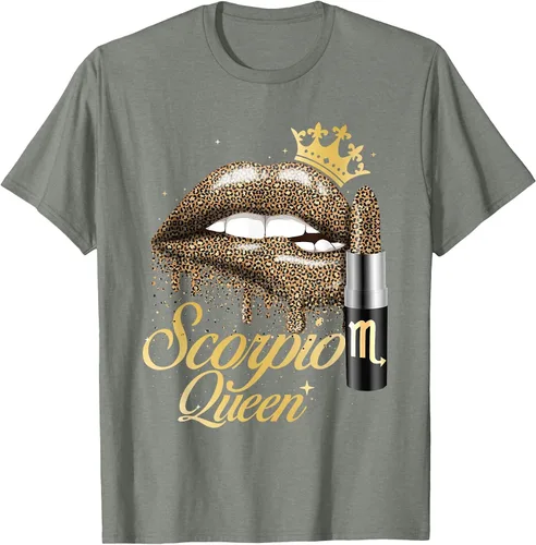Vista 42 de Scorpio Queen - Zodiac Sign Horoscope Birthday T-Shirt Negro