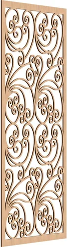 Vista 165 de 9 3/8"W x 24 3/8"H x 1/4"T Marilla Decorativos Paneles de Pared de Madera Calado, Abedul