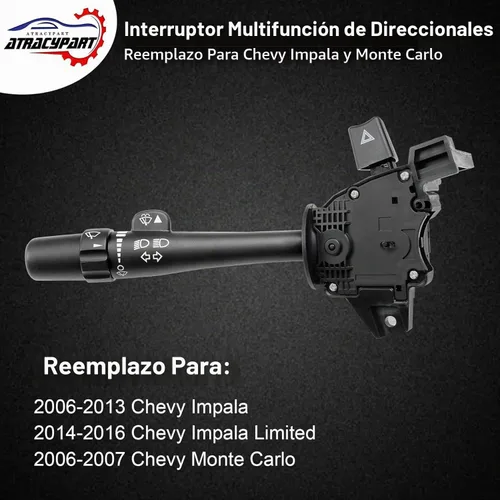 Vista 3 de Interruptor de señal de giro multifunción apto para Chevy Impala Monte Carlo 2006-2016