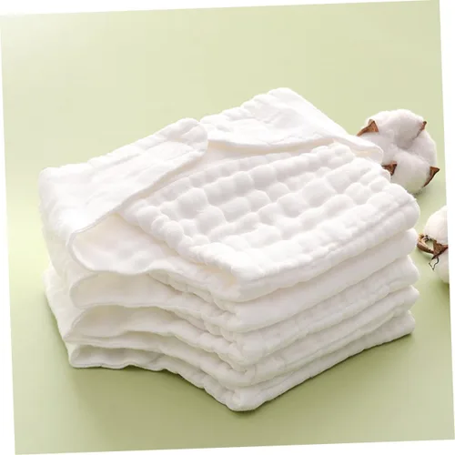 Vista 4 de 5 unidades de pañales de algodón para recién nacidos, reutilizables, lavables, absorbentes, suaves, transpirables, para viajes en casa
