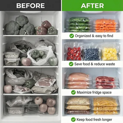Vista 6 de Máquina selladora al vacío de alimentos con 30 bolsas, cortador integrado