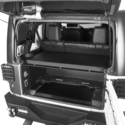 Vista 4 de Hooke Road para Jeep Cubierta de maletero de seguridad con cubierta de cama para Jeep Wrangler JK 2007-2018 4 puertas Unlimited
