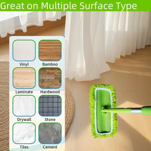 Vista 5 de Almohadillas reutilizables de felpilla compatibles con trapeadores Swiffer Sweeper de 10-12 pulgadas