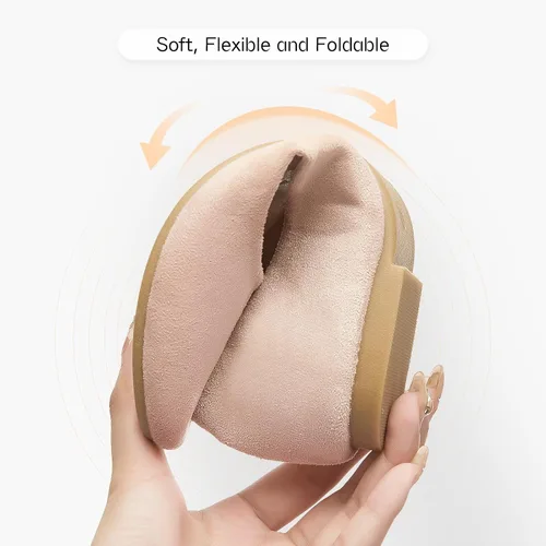 Vista 4 de Shupua Zapatos planos para mujer con punta redonda, zapatos planos de ballet negros elegantes, cómodos zapatos de vestir para mujer, zapatos