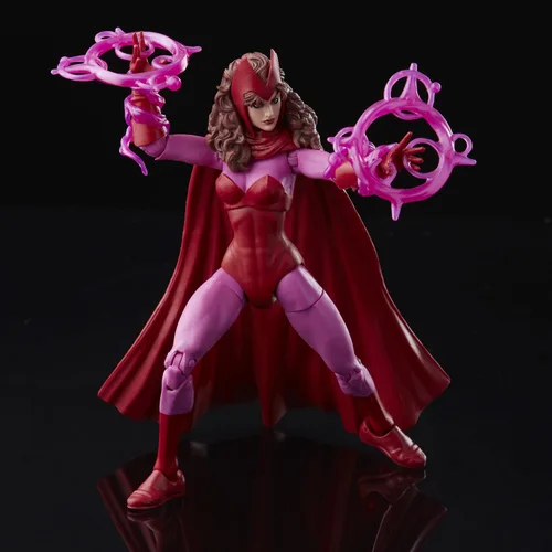 Vista 2 de Marvel Legends Series Scarlet Witch - Figura de acción de embalaje retro de 6 pulgadas, 4 accesorios