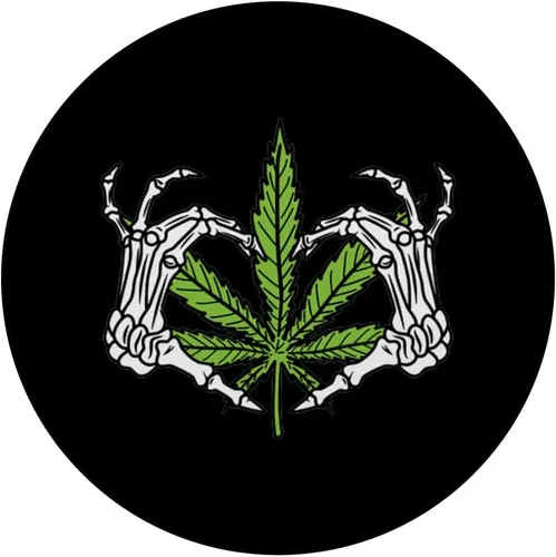 Vista 3 de Esqueleto de mano corazón perezoso DIY Halloween disfraz Weed Stoner PopSockets intercambiables PopGrip
