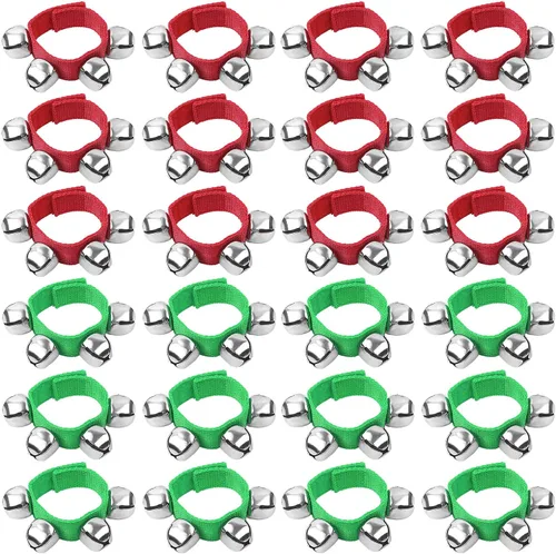 Vista 10 de Augshy Cascabeles, 24 Piezas Pulseras de Cascabel, 12 Instrumentos Musicales Regalo para Niños