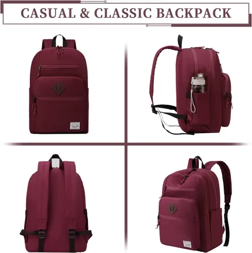 Vista 7 de VASCHY Mochila escolar para hombre, unisex, grande, mochila escolar informal para escuela secundaria, universidad, adolescentes, viajes, trabajo