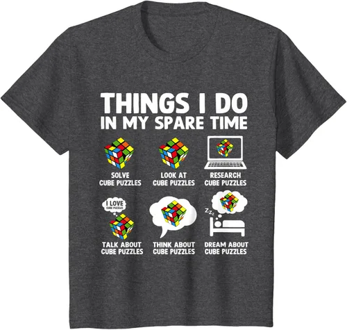 Vista 32 de Things I Do in My Spare Time Cube Puzzle Speed Cubing Camiseta