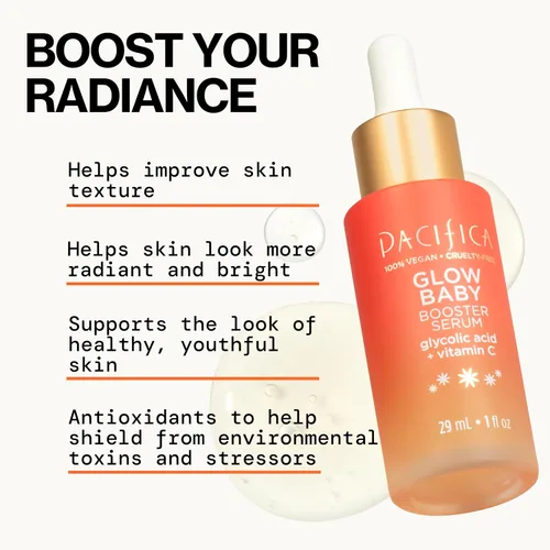 Vista 6 de Pacifica Suero Facial de Vitamina C - Suero Facial Potenciador Glow Baby 2-PACK - Ácido Glicólico - Corrector de Manchas Oscuras Anti Envejecimiento