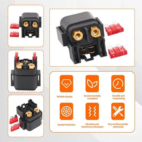 Vista 2 de AHL Relé solenoide de arranque para Yamaha XVS1100 V-Star Custom/Classic 1999-2009