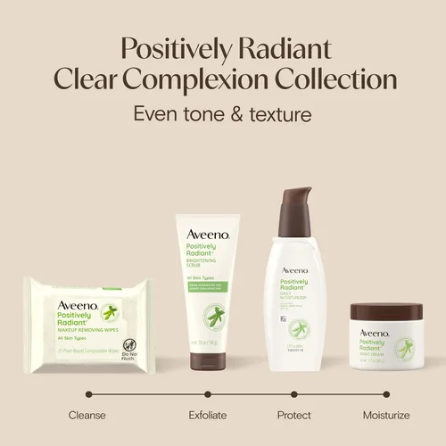 Vista 6 de Aveeno Hidratante facial diario positivamente radiante con protector solar SPF 15, hidratante facial hidratante con extracto de soja para mejorar