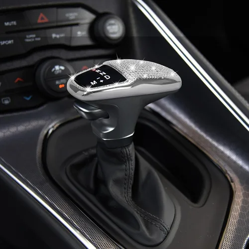 Vista 4 de TOMALL Funda para pomo de palanca de cambios de automóvil compatible con Dodge Charger Challenger Durango Auto Shift Pomo de la palanca de cambios
