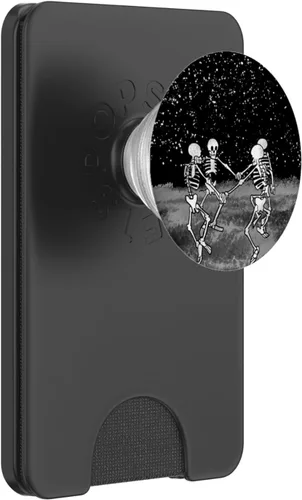 Vista 6 de Skeletons Dancing Night Sky Cool Goth Aesthetic Halloween PopSockets MagSafe PopGrip para iPhone