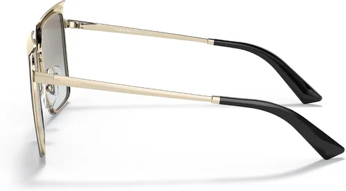 Vista 2 de Prada PR 58WS AAV0A7 - Gafas de sol cuadradas de metal dorado pálido, color gris