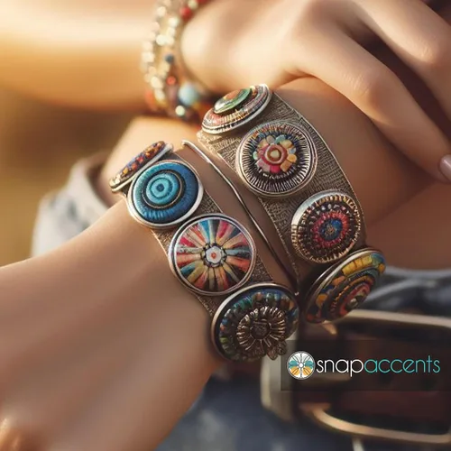 Vista 6 de Flower Snap Jewelry Ginger Charm 20MM Rhinestone Daisy Windmill Botón Se adapta a pulseras personalizadas, collares