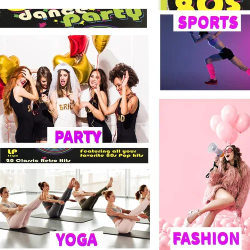 Vista 6 de 80s Costume Accessories for Women Set Earrings Fishnet Gloves Necklace Knit Slouchy Scrunch Socks for Women