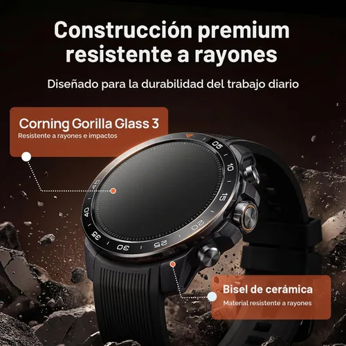 Vista 3 de mibro GS Explorer S Reloj inteligente resistente de cerámica para hombres
