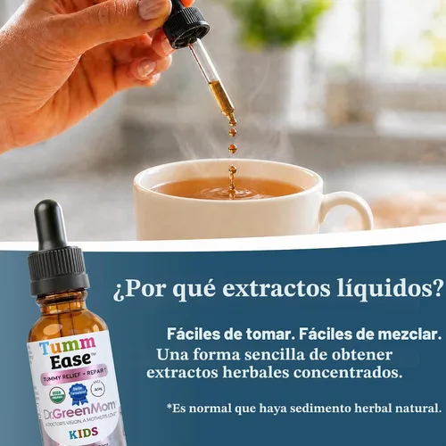 Vista 9 de Dr. Green Mom TummEase Herbal Tummy Drops — Gotas digestivas para niños