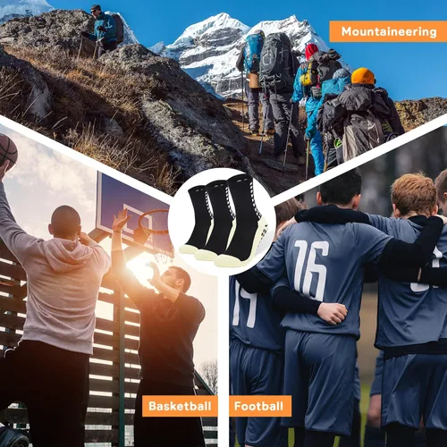 Vista 3 de wonhag Calcetines de fútbol para hombre antideslizantes 134 pares de almohadillas antideslizantes para fútbol, baloncesto, deportes con pinzas
