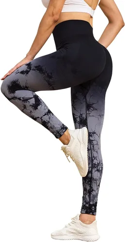 Vista 4 de GYMTITAN Leggings de levantamiento de glúteos sin costuras para mujer, leggings de entrenamiento de cintura alta, pantalones de yoga para gimnasio