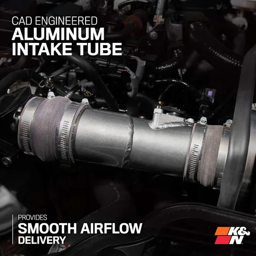 Vista 5 de K&N Sistema de admisión de aire frío: Filtro de aire de alto flujo, aumenta el rendimiento y la aceleración: Compatible con Acura/Honda 2023-2025
