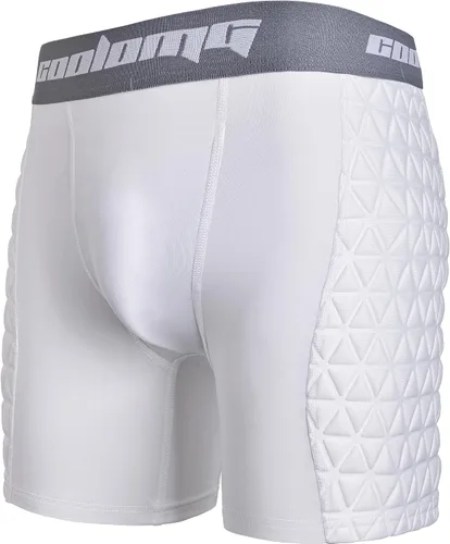 Vista 8 de COOLOMG Pantalones cortos de béisbol acolchados para niños y jóvenes, con bolsillo para copas, de compresión, para sóftbol, fútbol, lacross, hockey