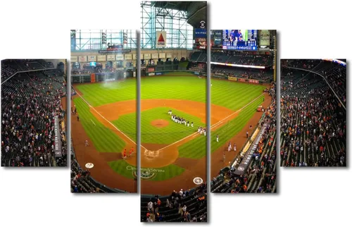 Vista 30 de Arte para pared, lienzo para estadio deportivo, arte para pared, diseño de campo de Wrigley en Chicago, pinturas de Chicago, impresiones sobre