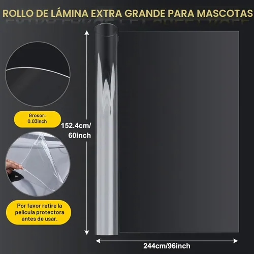 Vista 2 de Beeveer 1 rollo de hojas de PET extra grandes de 60 x 96 pulgadas