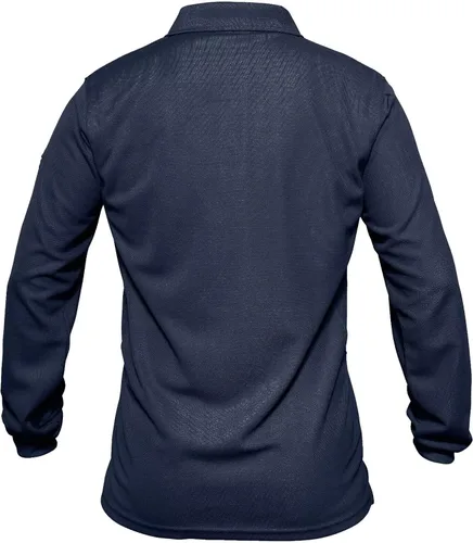 Vista 2 de MAGCOMSEN Camisas polo para hombre, 3 botones, secado rápido, manga larga, tácticas, camisa de golf