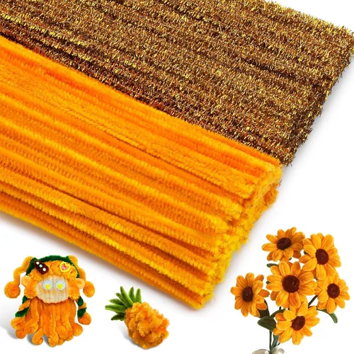 Vista 13 de 150 piezas de limpiapipas de chenilla marrón oscuro, limpiapipas peludos, bricolaje para manualidades creativas hechas a mano, proyectos de arte