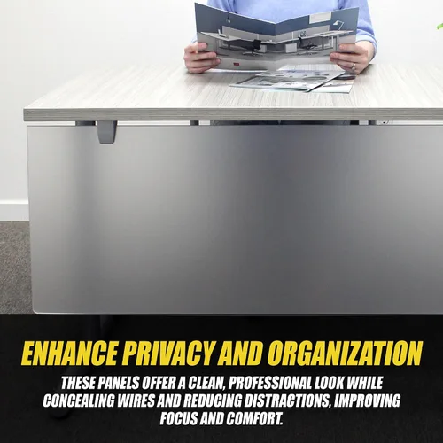 Vista 6 de OBEX Panel de acrílico modestia montado en la mesa, panel de privacidad y barrera para cubículo de oficina, 12 x 24 pulgadas, esmerilado