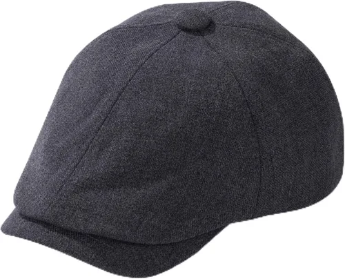 Vista 7 de Newsboy Gorras para hombre, 6 paneles, gorra plana para hombre, sombreros Negro