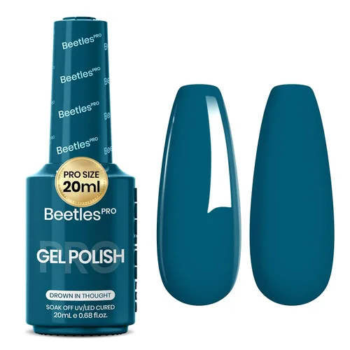 Vista 53 de Beetles PRO - Esmalte de gel blanco, color blanco de 0.7 fl oz A - Creme White Ansiedad de calma