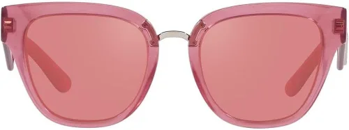 Vista 2 de Dolce & Gabbana DG 4437 Fleur PinkDark Pink 5120145 Gafas de sol para mujer
