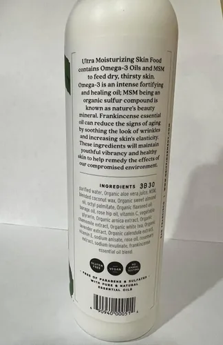 Vista 4 de Griffin Remedy Loción corporal Omega-3, aceites esenciales de incienso y MSM orgánico, ultra hidratante, todo natural, sin parabenos, sin sulfato, 8