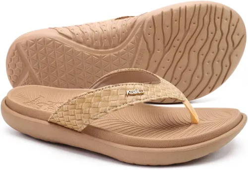 Vista 2 de KuaiLu - Sandalias para mujer, cómodas, buenas para fascitis plantar, buen soporte del arco, estilo pata de gallo, para interior o exterior en verano