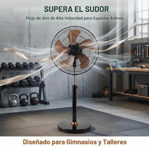 Vista 6 de Aottop Ventilador oscilante de pedestal de alta velocidad con control