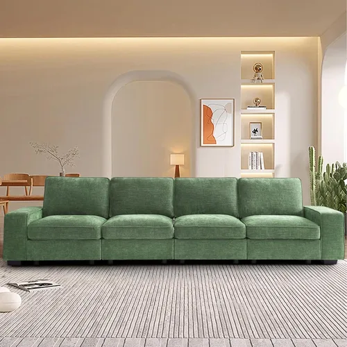 Vista 22 de TEKAMON - Sofá modular de 73" con almacenamiento en el asiento, sofá biplaza moderno de tela de chenilla para sala de estar, oficina, apartamento