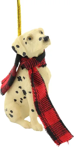Vista 3 de Needzo Adorno de árbol de Navidad para perro dálmata, 2.5 pulgadas