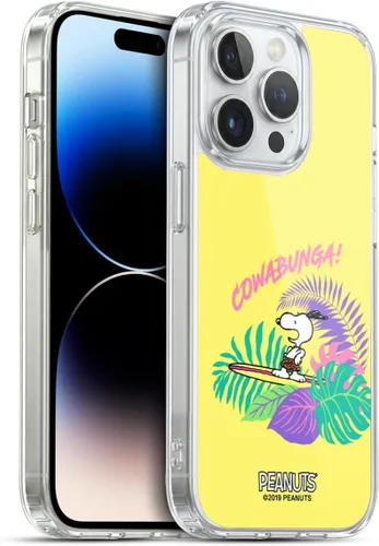 Vista 8 de Head Case Designs Funda de gel suave con licencia oficial de Peanuts Tropical Surf Snoopy Aloha Disco compatible con Apple iPhone 13 Mini Surf