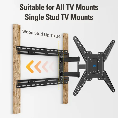 Vista 7 de MD Mounting Dream MD5232 - Soporte universal de extensión de pared para placa de pared de TV, montaje de perno de madera de 16 a 24 pulgadas