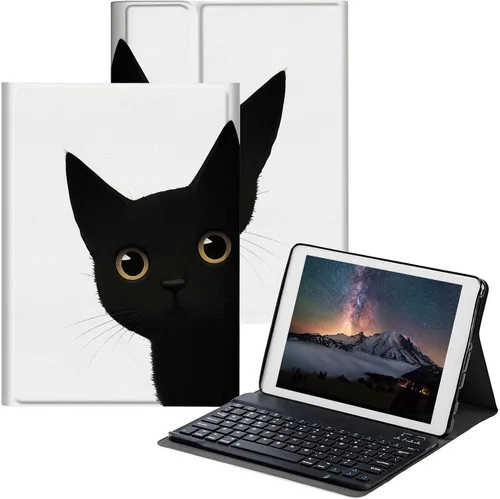 Vista 15 de Funda para Samsung Galaxy Tab S6 Lite 2022/2020 con teclado inalámbrico desmontable y soporte ajustable para proteger la tableta para Samsung Galaxy