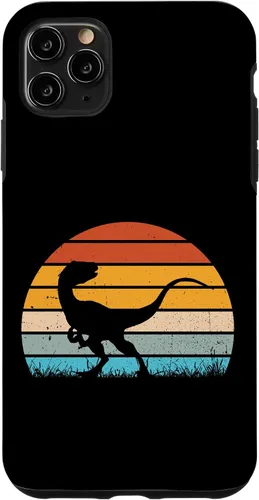 Vista 13 de Retro Sunset Jurassic Velociraptor Dinosaur Case for iPhone 17