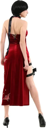 Vista 4 de Vestido Ada sexy bordado con cuello colgante para mujer, disfraz de Halloween