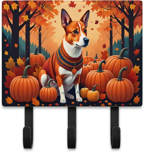 Vista 83 de Affenpinscher - Correa de otoño o llavero Affenpinscher Fall artwork on ceramic tile with three steel hooks for keys, leashes, towels